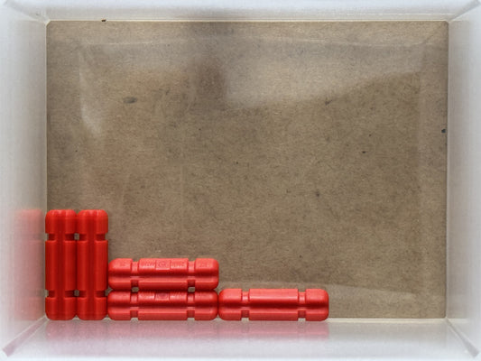 LEGO Parts - Red Technic, Axle 2L Notched - No 32062 - QTY 5