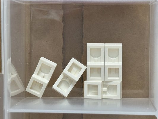 LEGO Parts - White Slope, Curved 2 x 1 x 2/3 - No 11477 - QTY 5
