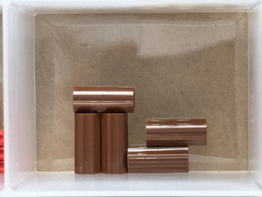 LEGO Parts - Reddish Brown Technic, Axle Connector 2L - No 6538c - QTY 5