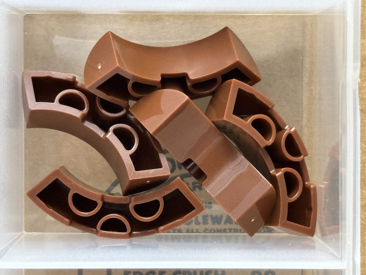 LEGO Parts - Reddish Brown Brick, Round Corner 3 x 3 wo Studs - No 65617 - QTY 5