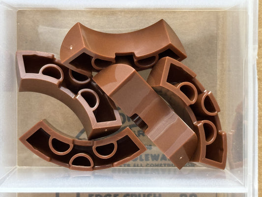 LEGO Parts - Reddish Brown Brick, Round Corner 3 x 3 wo Studs - No 65617 - QTY 5