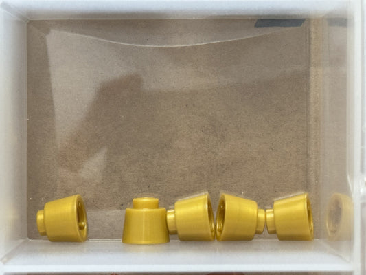 LEGO Parts - Pearl Gold Cone 1 1/6 x 1 1/6 x 2/3 (Fez) - No 85975 - QTY 5