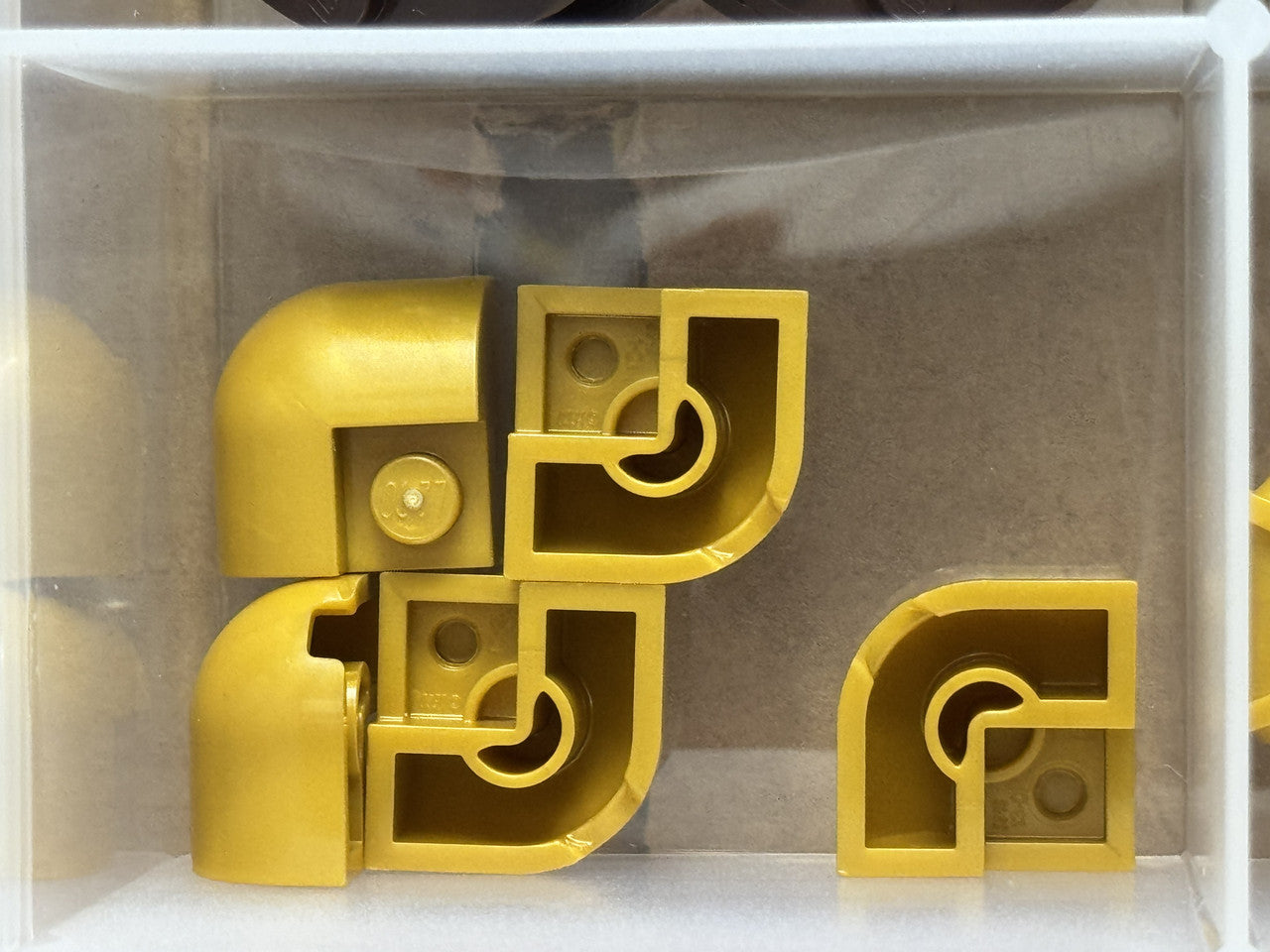 LEGO Parts - Pearl Gold Slope, Curved 2 x 2 Corner Round - No 5846 - QTY 5