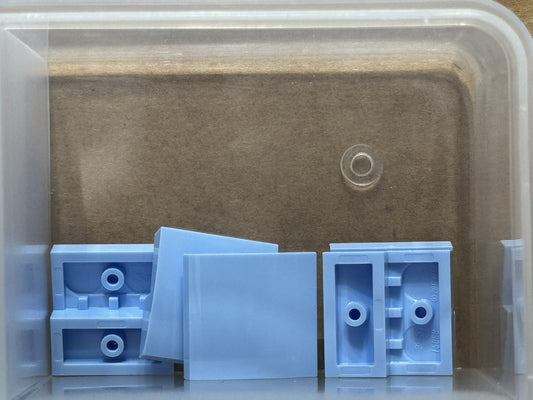 LEGO Parts - Bright Light Blue Slope, Curved 2 x 2 x 2/3 - No 15068 - QTY 5