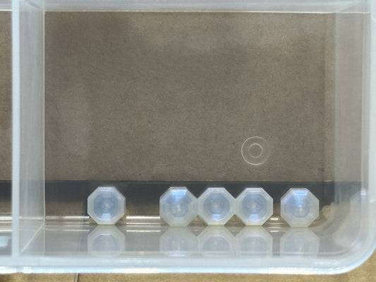 LEGO Parts - Satin Trans-Clear Rock 1 x 1 Jewel Octagonal - No 65092 - QTY 5