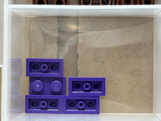 LEGO Parts - Dark Purple Plate 1 x 2 - No 3023 - QTY 5
