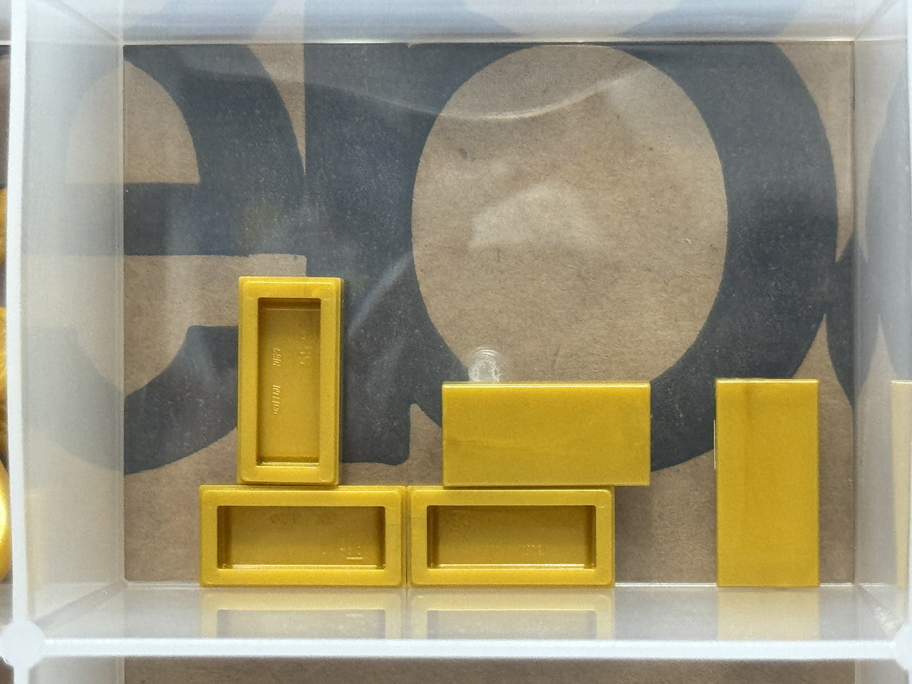 LEGO Parts - Pearl Gold Tile 1 x 2 - No 3069 - QTY 5
