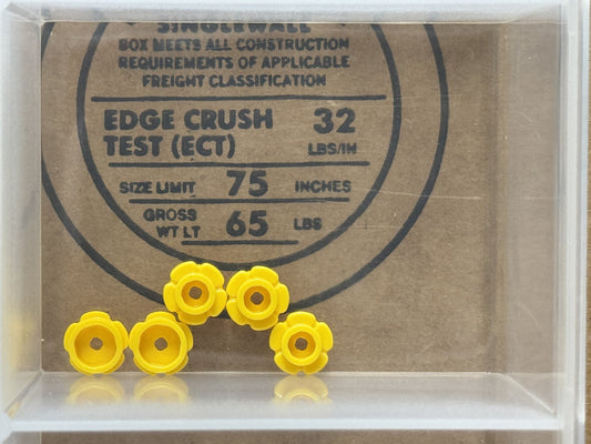 LEGO Parts - Yellow Plate, Round 1 x 1 Flower Edge (5 Petals) - No 24866 - QTY 5