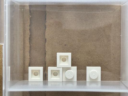 LEGO Parts - White Plate 1 x 1 - No 3024 - QTY 5