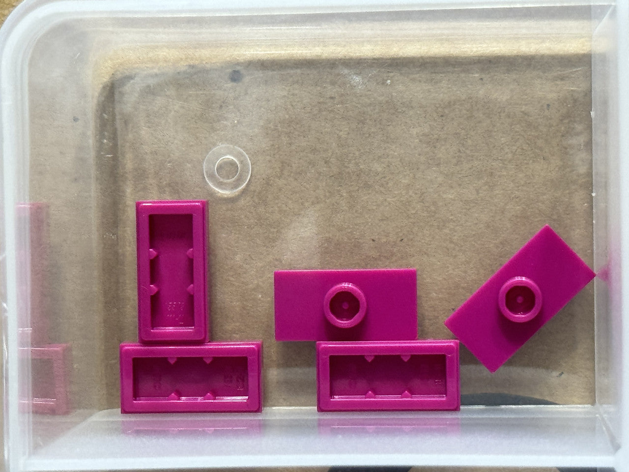 LEGO Parts - Magenta Plate 1 x 2 with 1 Stud (Jumper) - No 15573 - QTY 5
