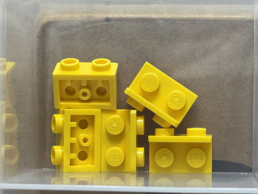 LEGO Parts - Yellow Bracket 1 x 2 - 1 x 2 Inverted - No 99780 - QTY 5