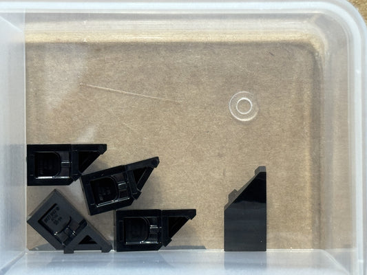 LEGO Parts - Black Wedge 2 x 1 x 2/3 Left - No 29120 - QTY 5
