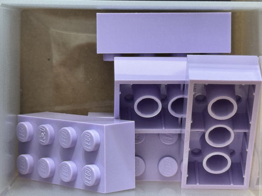 LEGO Parts - Lavender Brick 2 x 4 - No 3001 - QTY 5