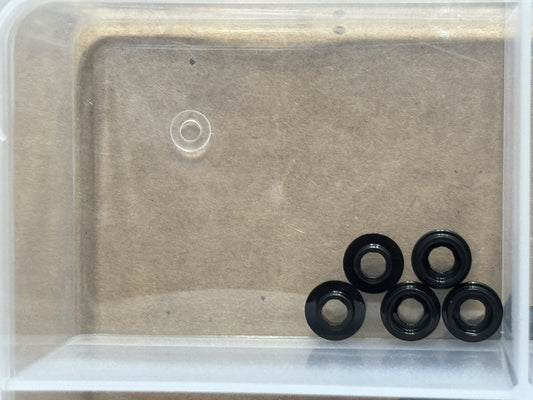 LEGO Parts - Black Plate, Round 1 x 1 with Open Stud - No 85861 - QTY 5