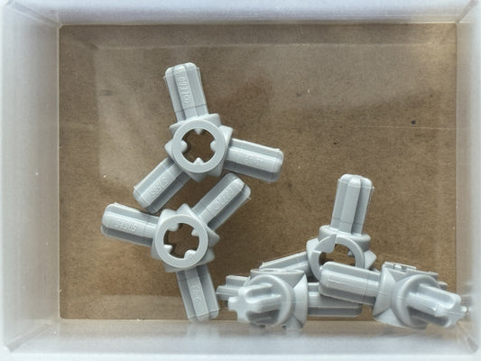 LEGO Parts - Light Bluish Gray Technic, Axle Hub 3 Axles - No 57585 - QTY 5