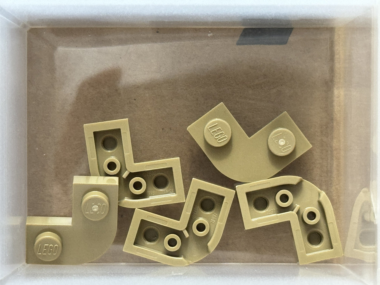 LEGO Parts - Dark Tan Plate, Round Corner 2 x 2 1 x 1 Cutout - No 79491 - QTY 5