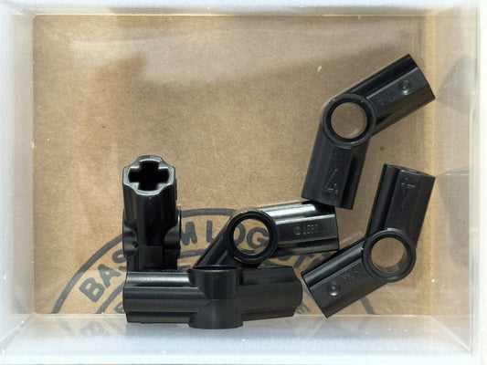 LEGO Parts - Black Technic, Axle and Pin Connector Angled #4 - No 32192 - QTY 5