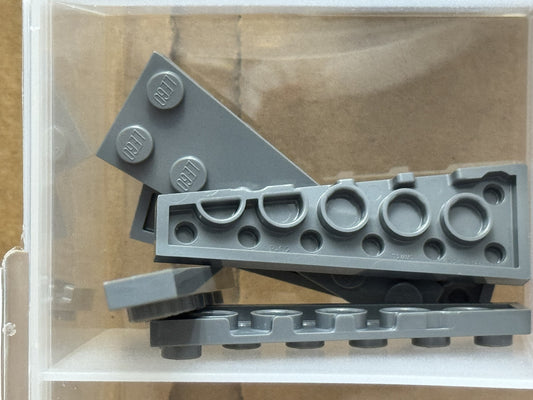 LEGO Parts - Dark Bluish Gray Wedge, Plate 6 x 2 Left - No 78443 - QTY 5