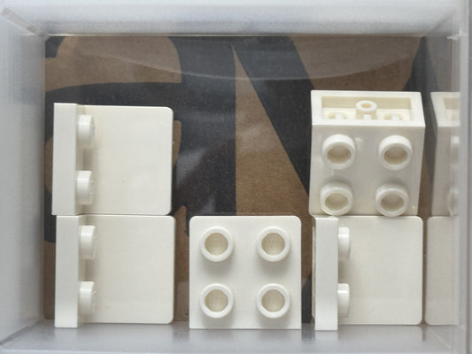 LEGO Parts - White Bracket 1 x 2 - 2 x 2 Inverted - No 99207 - QTY 5