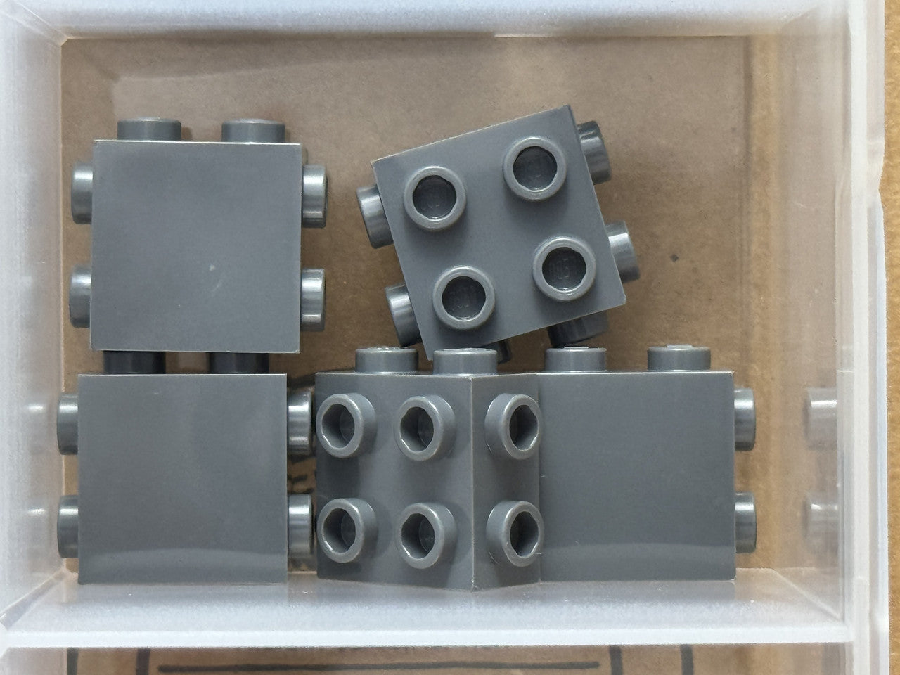 LEGO Parts - Dark Bluish Gray Brick 1 x 2 x 1 Studs Side Ends - No 67329 - QTY 5