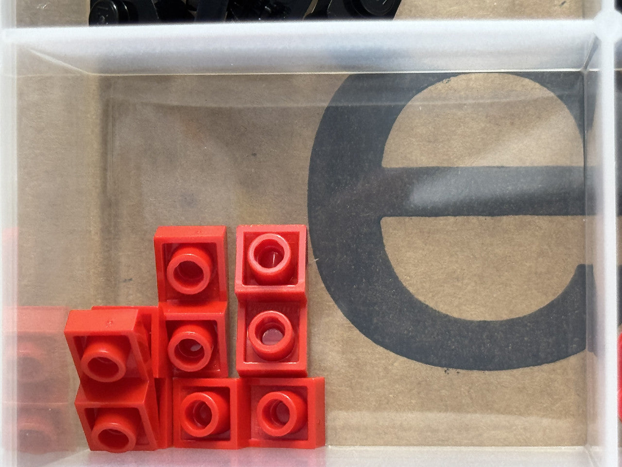 LEGO Parts - Red Slope, Curved 2 x 1 x 2/3 Inverted - No 24201 - QTY 5