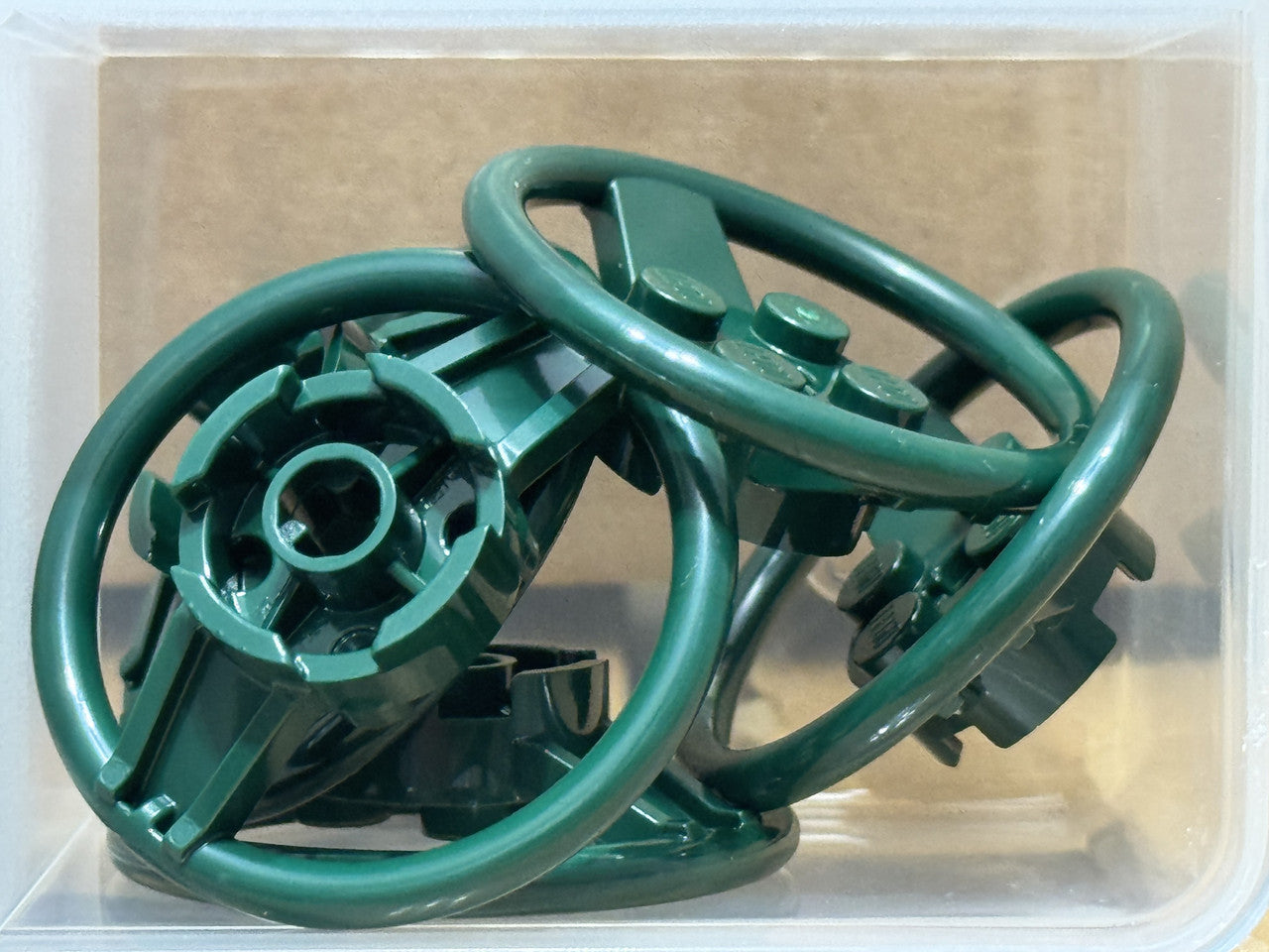 LEGO Parts - Dark Green Vehicle, Steering Wheel 2 x 2 Center - No 67811 - QTY 5