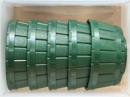 LEGO Parts - Dark Green Container, Barrel Half Large - No 64951 - QTY 5