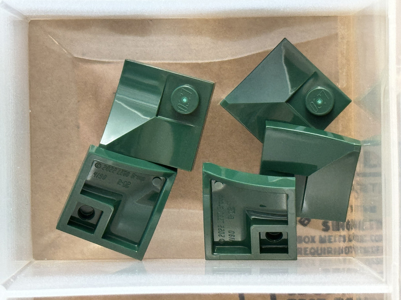 LEGO Parts - Dark Green Arch 2 x 2 Inverted Corner - No 4190 - QTY 5