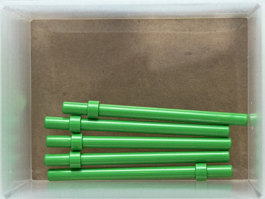 LEGO Parts - Bright Green Bar 6L with Stop Ring - No 63965 - QTY 5