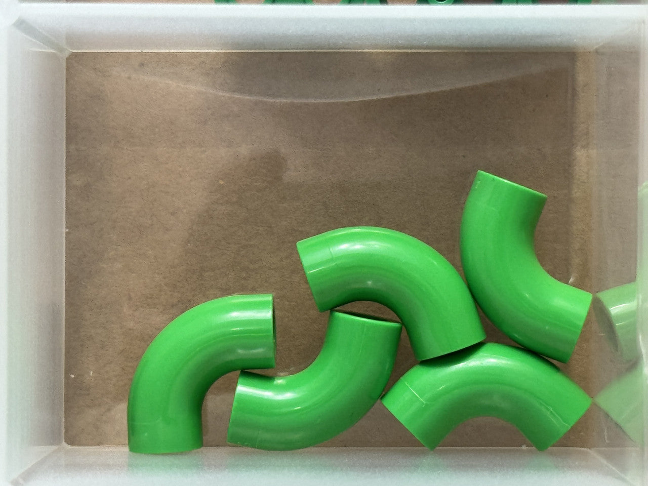 LEGO Parts - Bright Green Brick, Round Tube 1 x 1 d. 90 - No 25214 - QTY 5