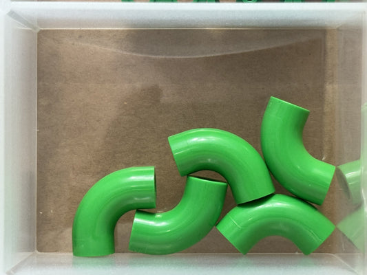 LEGO Parts - Bright Green Brick, Round Tube 1 x 1 d. 90 - No 25214 - QTY 5