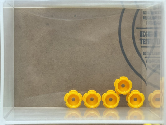 LEGO Parts - Bright Light Orange Plate, Round 1 x 1 Flower - No 24866 - QTY 5