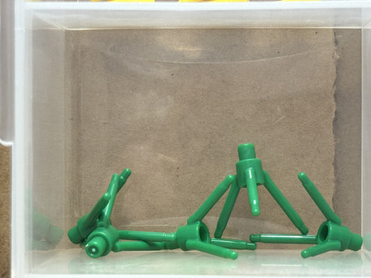 LEGO Parts - Green Plant Flower Stem Bar Holder, Bar 3 Stems - No 24855 - QTY 5