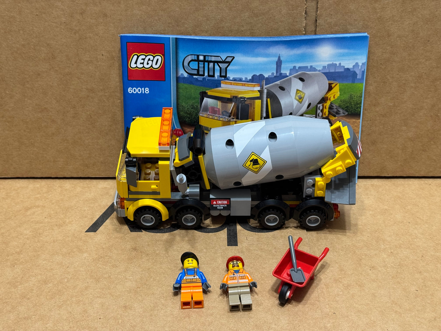 LEGO Sets - City 60018 Cement Mixer - USED COMPLETE