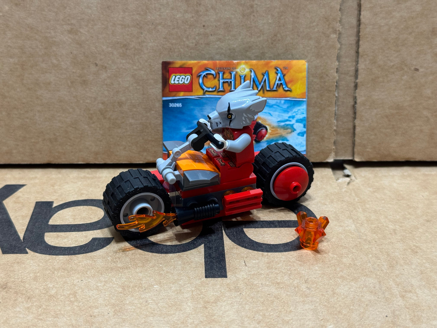 LEGO Sets - Chima 30265 Worriz' Fire Bike - USED COMPLETE