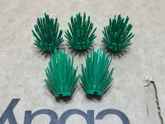 LEGO Parts - Green Plant Prickly Bush 2 x 2 x 4 - No 6064 - QTY 5