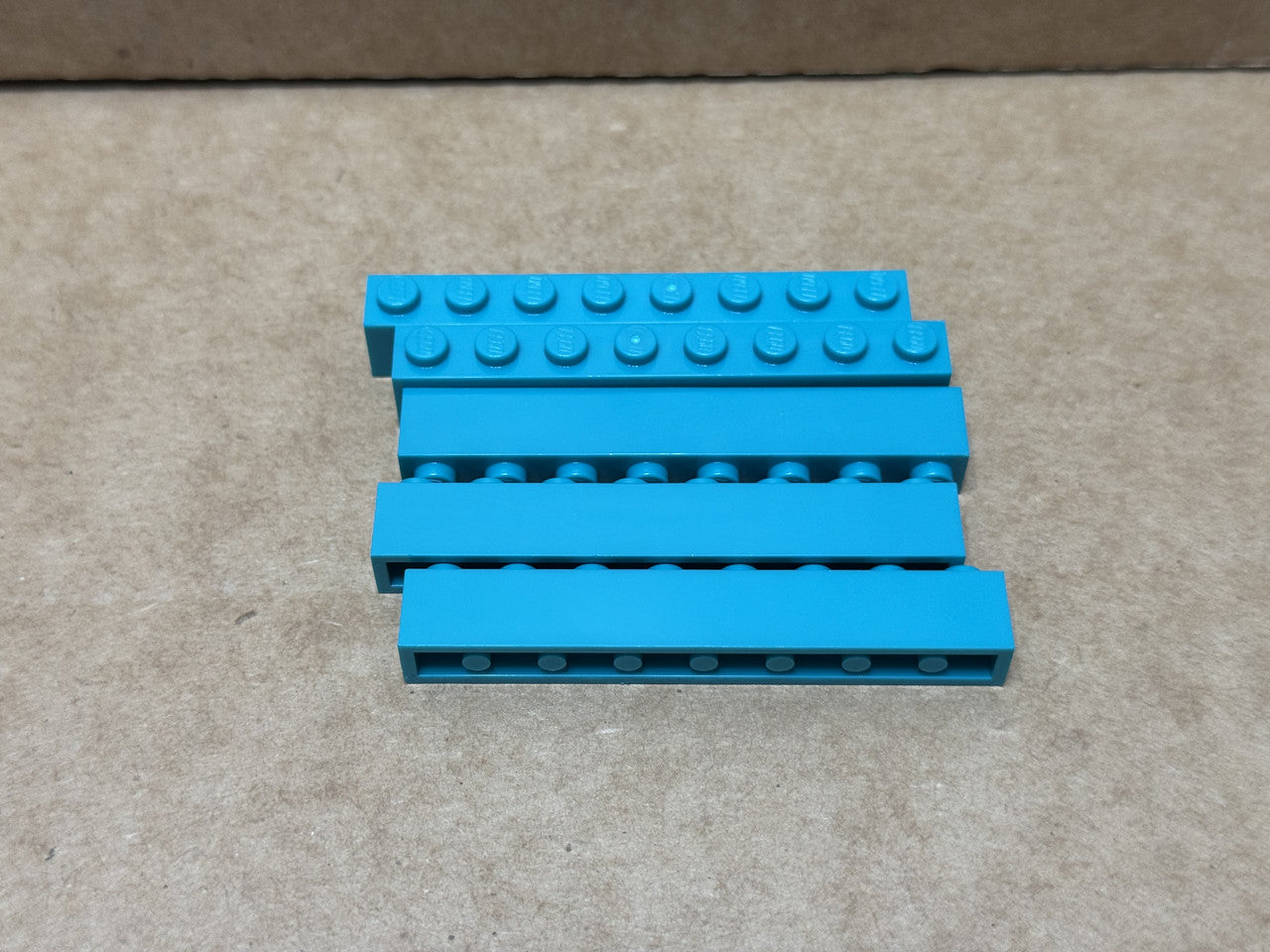 LEGO Parts - Dark Turquoise Brick 1 x 8 - No 3008 - QTY 5