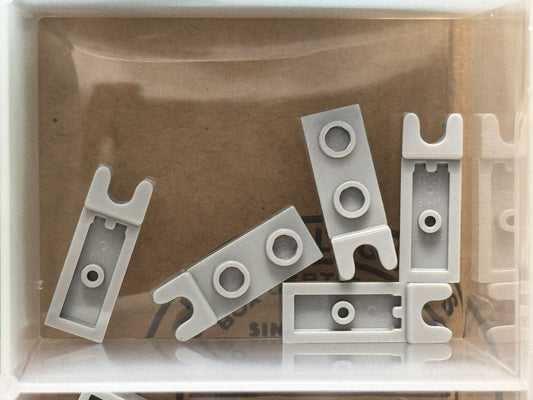 LEGO Parts - Light Bluish Gray Plate 1 x 2 Tow Socket End - No 14418 - QTY 5