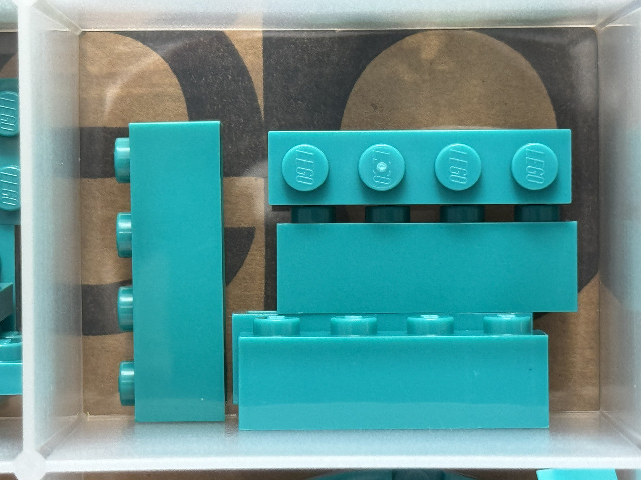 LEGO Parts - Dark Turquoise Brick 1 x 4 - No 3010 - QTY 5