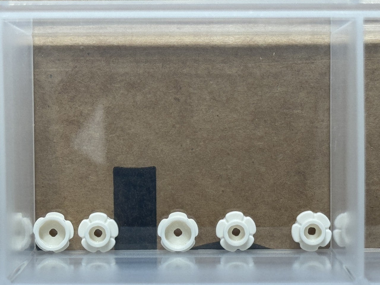 LEGO Parts - White Plate, Round 1 x 1 Flower Edge (5 Petals) - No 24866 - QTY 5