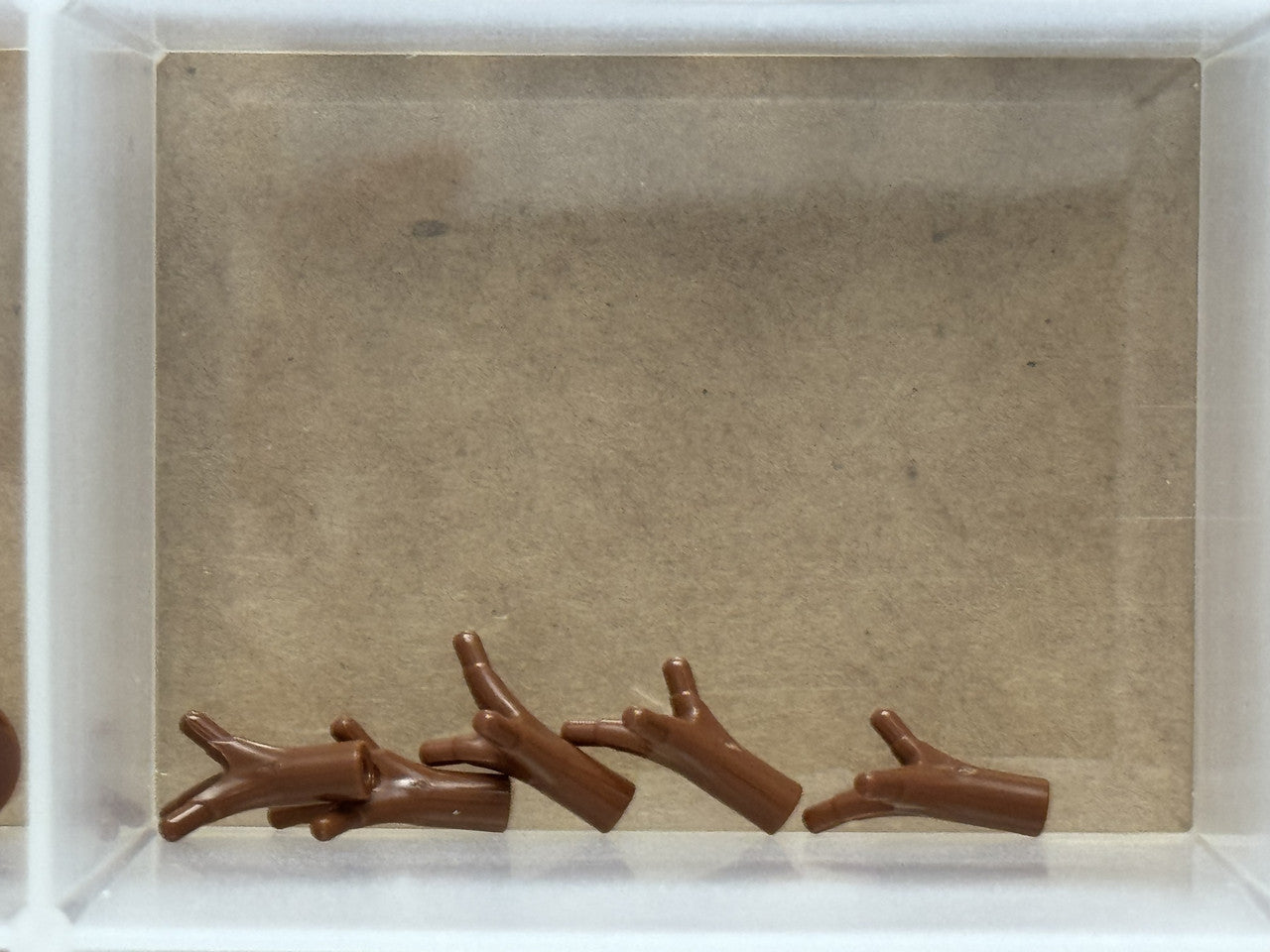 LEGO Parts - Reddish Brown Plant Flower Stem Bar 3 Stems - No 68211 - QTY 5