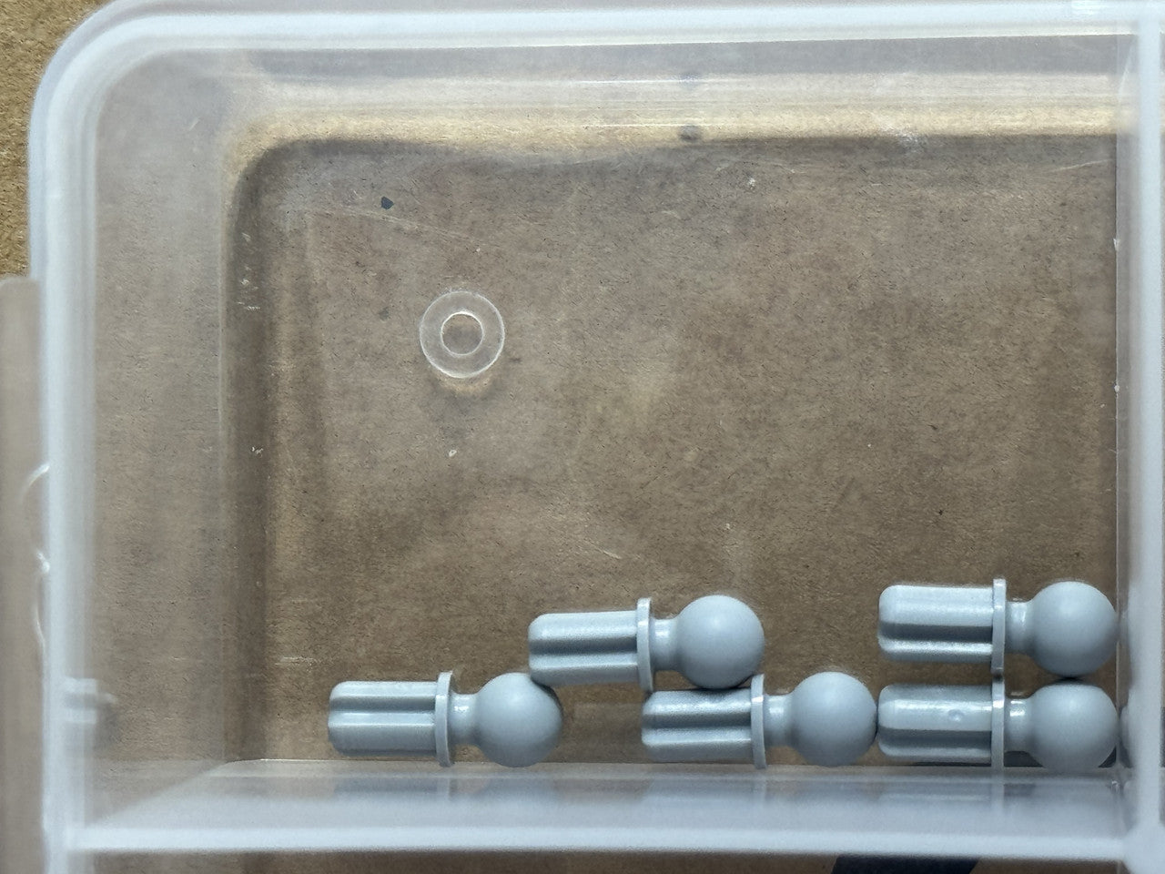 LEGO Parts - Light Bluish Gray Technic, Axle 1L with Tow Ball - No 2736 - QTY 5