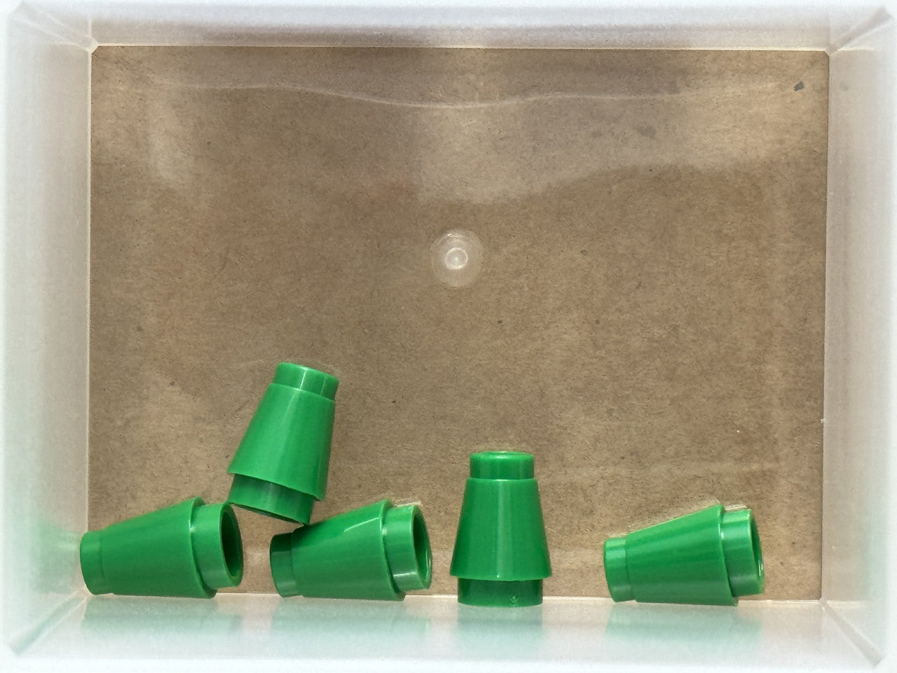 LEGO Parts - Green Cone 1 x 1 with Top Groove - No 4589b - QTY 5