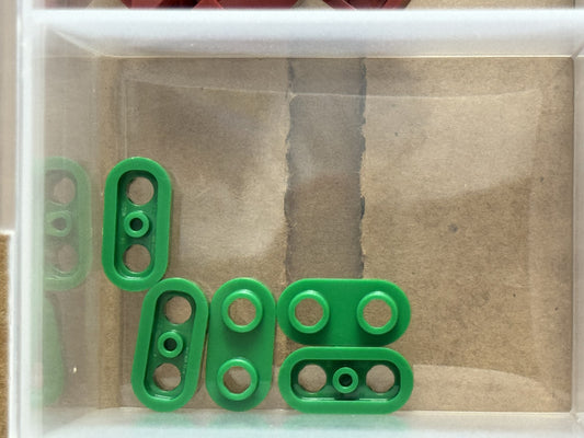 LEGO Parts - Green Plate, Round 1 x 2 with Open Studs - No 35480 - QTY 5