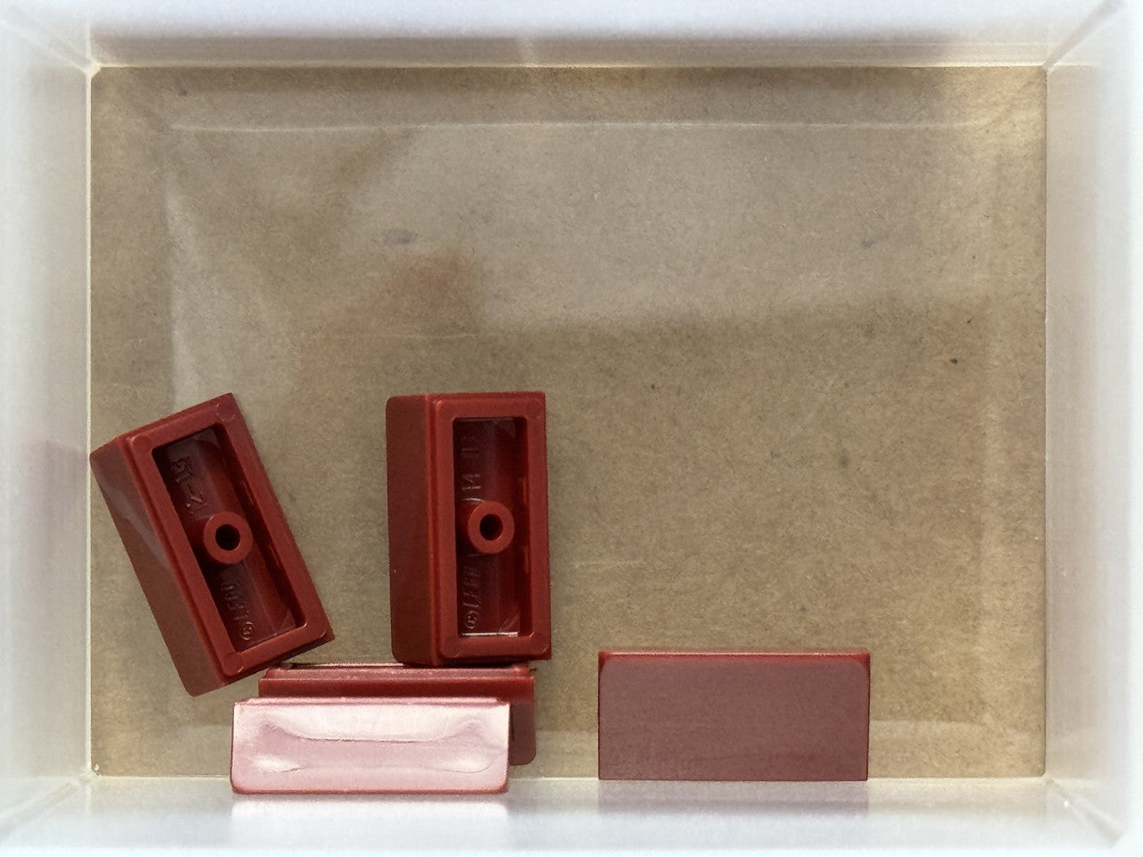 LEGO Parts - Dark Red Slope 30 1 x 2 x 2/3 - No 85984 - QTY 5