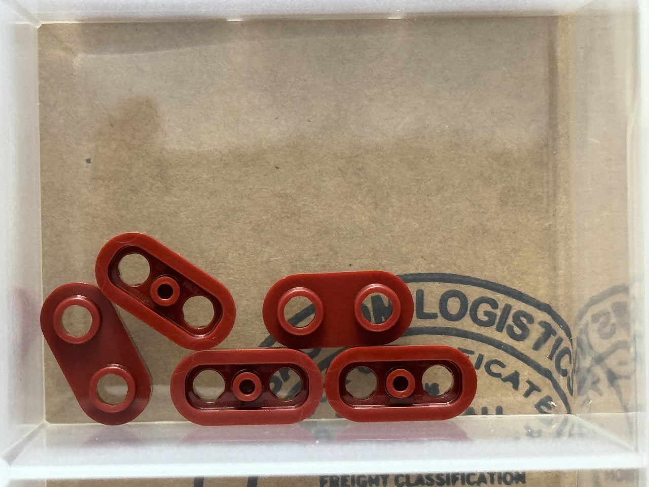 LEGO Parts - Dark Red Plate, Round 1 x 2 with Open Studs - No 35480 - QTY 5