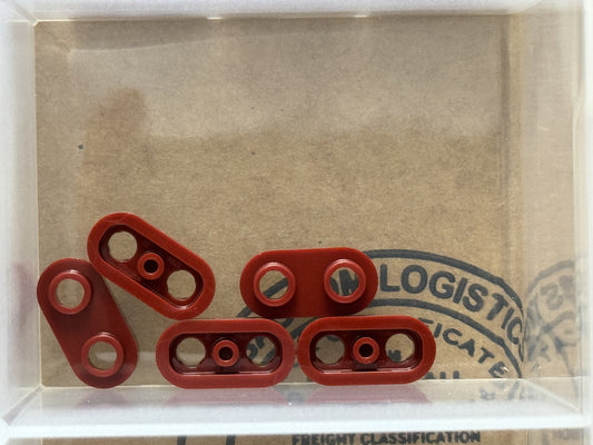 LEGO Parts - Dark Red Plate, Round 1 x 2 with Open Studs - No 35480 - QTY 5