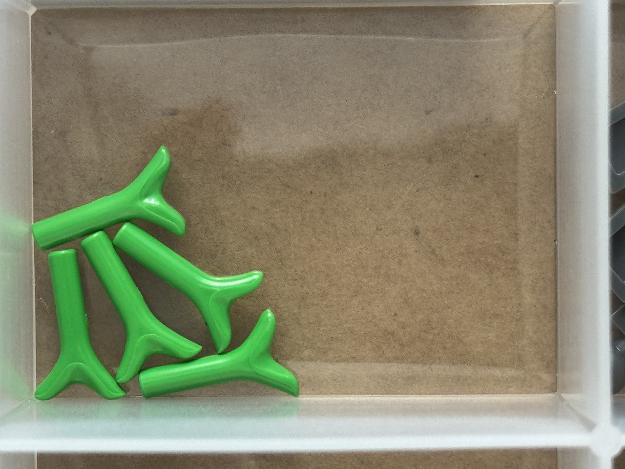LEGO Parts - Bright Green Plant Stem Bar (Carrot Top / Twig) - No 33183 - QTY 5