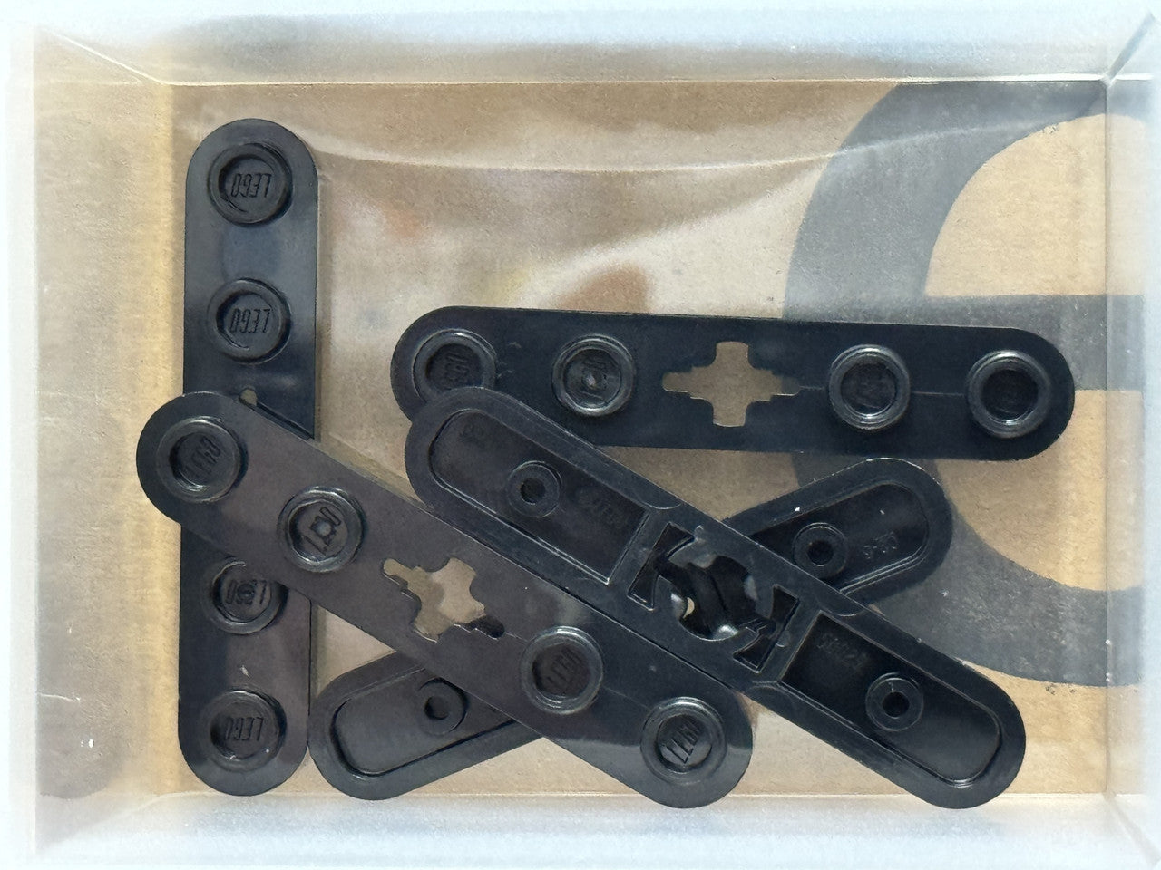 LEGO Parts - Black Technic, Plate 1 x 5 with Smooth Ends - No 32124 - QTY 5
