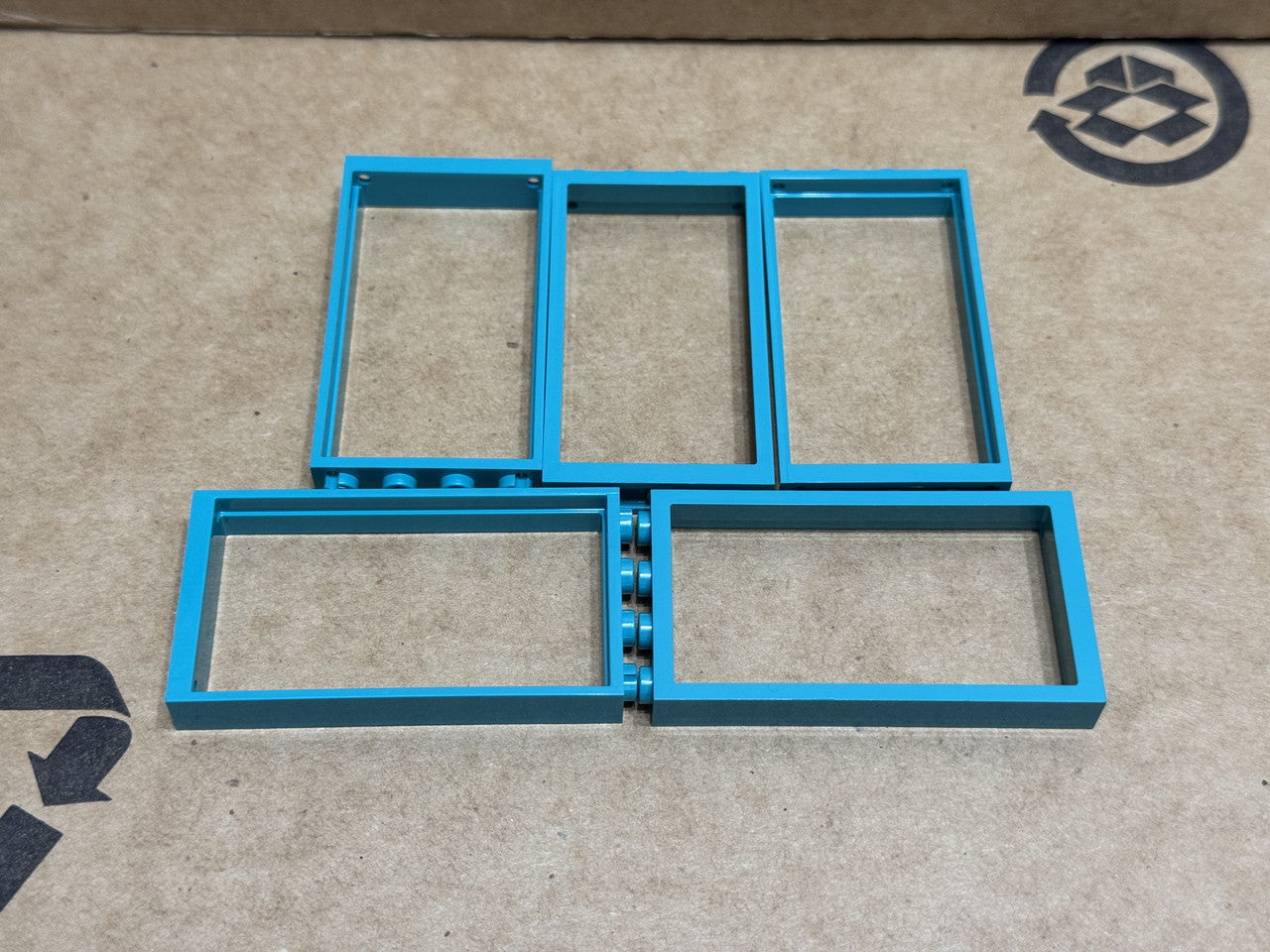 LEGO Parts - Dark Turquoise Door, Frame 1 x 4 x 6 - No 60596 - QTY 5